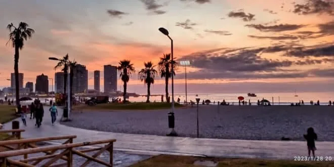 Atardecer, iquique. Calentamiento global