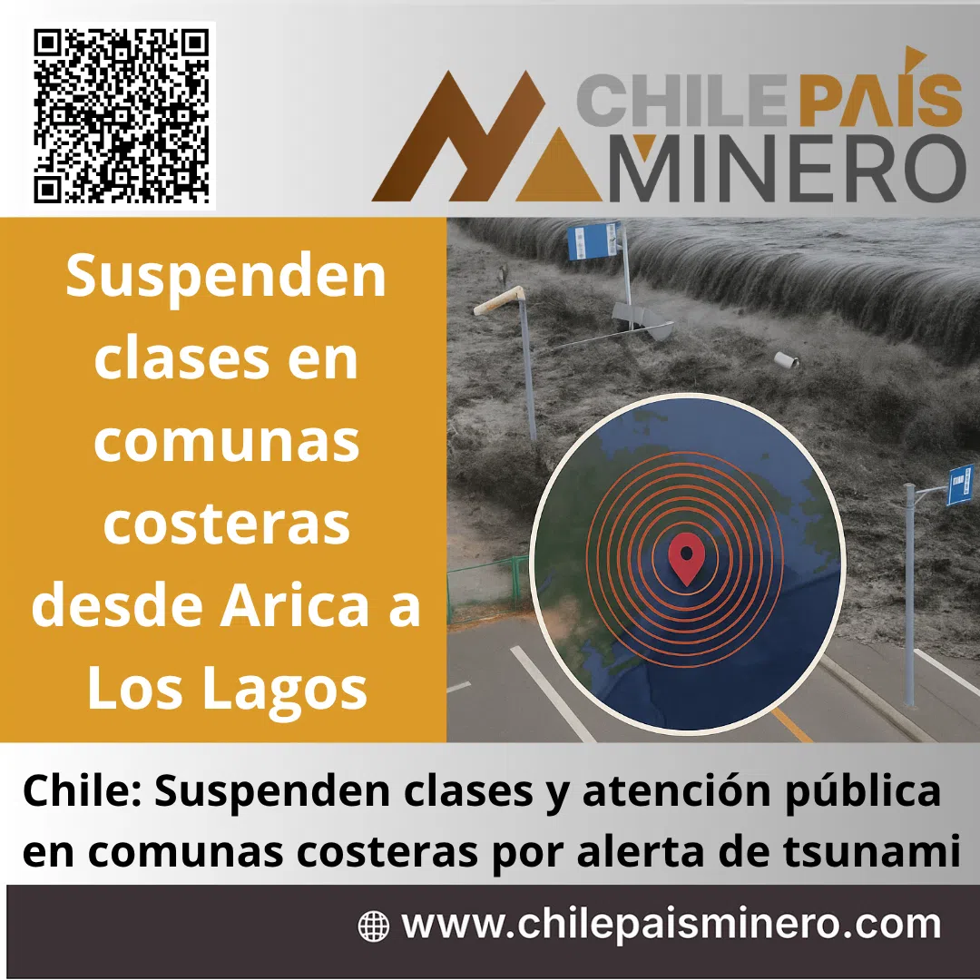 Suspenden clases y atención pública en comunas costeras por alerta de tsunami en Chile